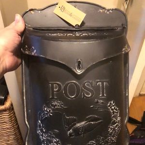 Vintage Style Black Post Mailbox